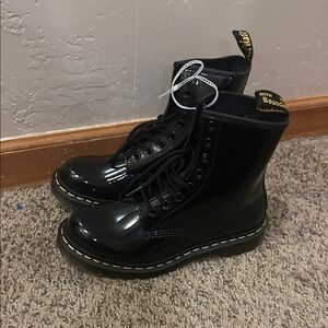 Dr. Martens Shiny Black  Boots NWOT